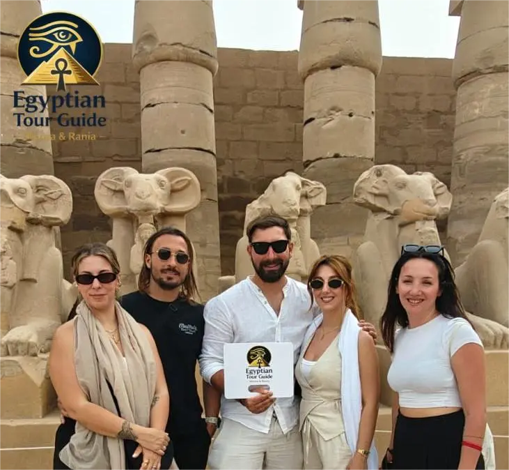 Close-up of the Great Hypostyle Hall at Karnak with a professional licensed guide