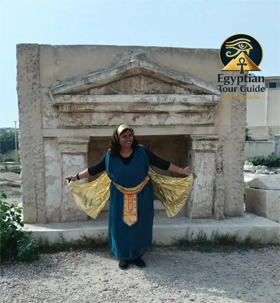Alexandria Coastal View with Archaeologist